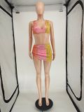 SC Sexy Printed Vest Top Mini Skirt 2 Piece Sets NLAF-6058