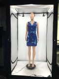 SC Plus Size Camo Print V Neck Sleeveless Mini Dress JRF-3620