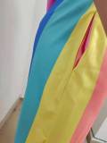 SC Casual Rainbow Stripe Dress LSD-9167