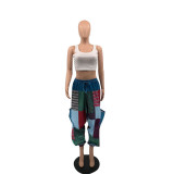 SC Casual Tank Top+Loose Printed Pants 2 Piece Sets QSF-5095