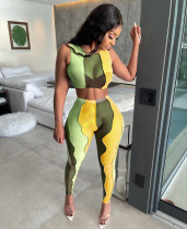 SC Sexy Mesh Sleeveless Two Piece Pant Sets YD-8386