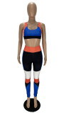 SC Contrast Color Fitness Two Piece Pants Set XYF-9105