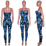 SC Sexy Printed Off Shouder Tight Tube Jumpsuit SH-390075