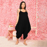 SC Solid Casual Loose Sleeveless Strap Jumpsuit SFY-MM008