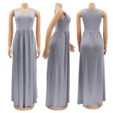 SC Solid Sleeveless High Waist Maxi Dress SFY-MM004