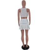 SC Printed Fashion Sexy Slim Sports Vest Culottes Two Piece Sets ARM-8293