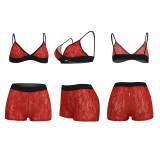 SC Sexy Lace Bra Top And Shorts Two Piece Sets YD-8382