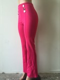 SC Solid Double Breasted High Waist Pants SH-2006-0