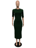 SC Plus Size Fashion Casual Dress YS-8221