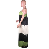 SC Casual Printed Sleeveless Strap Loose Maxi Dress MK-3060