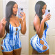 SC Pre Order: About 7 work days shipping Fashion Backless Tie-dye Print Rompers YUEM-1617