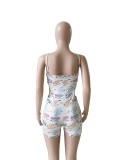SC Fashion Casual Letter Print Hollow Rompers WUM-2527