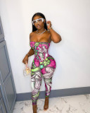 SC Sexy Printed Tube Top And Pants 2 Piece Sets CYAO-00015