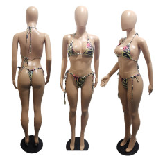 Plus Size Sexy Printed Bikinis 4 Piece Sets BLI-2382