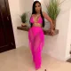 SC Sexy Solid Color Mesh Pants Suit TE-4250