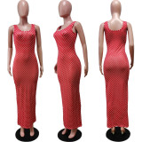 SC Fashion Sexy Print Slim Long Dress WY-6824