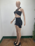 SC Sexy Halter Wrap Chest Mini Skirt 2 Piece Sets DAI-8358