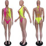 SC Sexy Hollow Out Strappy One-Piece Swimsuit BGN-176