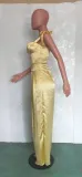 SC Sexy Satin Sleeveless Strap Wide Leg Jumpsuit BN-9286