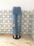 SC Plus Size Denim Ripped Hole Loose Jeans LX-5508