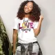 SC Casual Letter Print O Neck Short Sleeve T Shirt SH-3620
