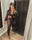 SC Sexy Perspective Long Sleeve 2 Piece Pants Set NYF-8079