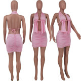 SC Sexy Hollow Top And Mini Skirt Two Piece Sets ZDF-31152