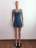 SC Denim Sleeveless Jeans Romper LX-6905