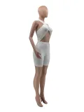 SC Sexy Solid Color Cross Halter Rompers CXLF-KK815
