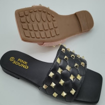 SC Square Toe Rivet Slipper Sandals Shoes MYAF-9244