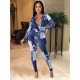 SC Printed Long Sleeve Bodysuit And Pants Two Piece Sets ASL-6309