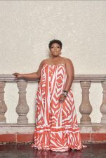 SC Plus Size Printed Sleeveless Sling Maxi Dress BMF-078