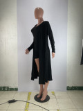 SC Solid Sleeveless Romper+Long Sleeve Cloak 2 Piece Sets BLX-8226