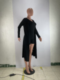 SC Solid Sleeveless Romper+Long Sleeve Cloak 2 Piece Sets BLX-8226