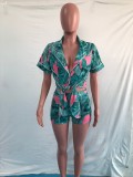 SC Casual Printed Short Sleeve Shirt And Shorts 2 Piece Sets OMY-80038