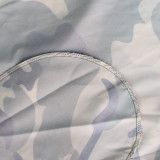 SC Plus Size Camo Print Long Sleeve Maxi Dress BMF-079