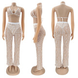 SC Sexy Mesh Bra Top+Underpants+Pants 3 Piece Sets HNIF-HN023