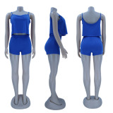 SC Solid Cami Top And Shorts Two Piece Suits HNIF-HN017