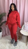 SC Solid Hoodies Long Pants Thick Two Piece Jogger Sets AIL-116