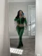 SC Solid Velvet Long Sleeve Zipper 2 Piece Pants Set FSL-F171
