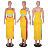 SC Sexy Hollow Out Spaghetti Strap Slim Maxi Dress MA-Y442