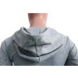 SC Solid Hooded Cold Shoulder Crop Top+Hole Pants 2 Piece Suits SH-390003