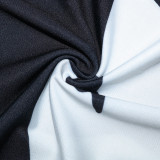 SC Sexy Printed Long Sleeve Zipper Maxi Dress SH-390056