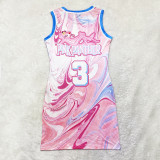 SC Casual Printed Sleeveless Jersey Mini Dress SHD-9366