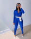 SC Solid Sports Full Sleeve Zipper Two Piece Pants Set (Without Belt) MIL-L266