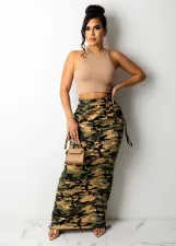 SC Camouflage Print Maxi Skirt ZNF-9110