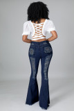 SC Denim Ripped Hole Flared Jeans LA-3286