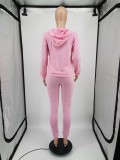 SC Plus Size Solid Hoodie Sweatpants Two Piece Suits YIM-213