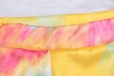 SC Plus Size Tie Dye Short Sleeve 2 Piece Pants Set HEJ-Y6064