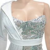 SC Sexy Sequins One Shoulder Party Club Dress SH-390210